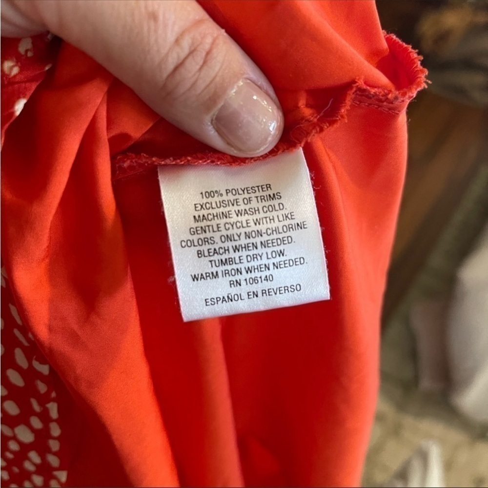 ☀️ Maison Jules red Polka-dot spring sleeveless dress small - Picture 4 of 5